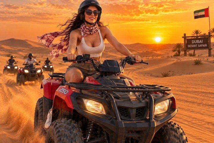 Vip Desert Safari Dubai with Quad bike Camel Riding BBQ Dinner - Photo 1 of 21